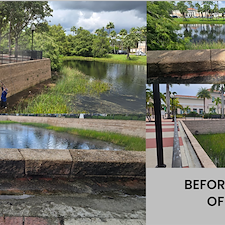 Commercial Project - Pressure Cleaning/Pressure Washing two Retaining Wall in lake located at Legacy Place in Palm Beach Gardens, FL 33410 1